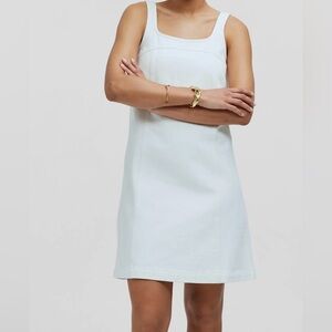 Madewell White Denim Sleeveless Mini Dress Size 4